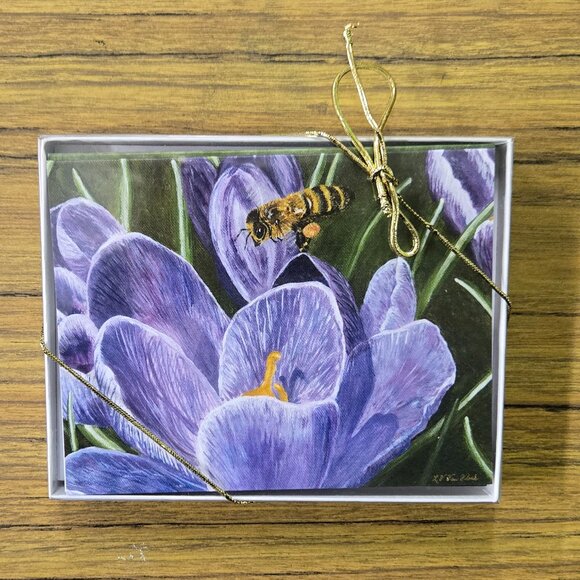 Five Boxes of Blank Notecards with Bees (12 to a box, 60 cards total) - Picture 2 of 11